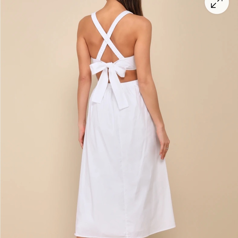 Lulu's White Backless Dress - Picture 2 of 3